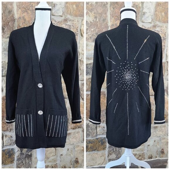 STEVE Fabrikant Vintage Embellished Cardigan S - Picture 1 of 7